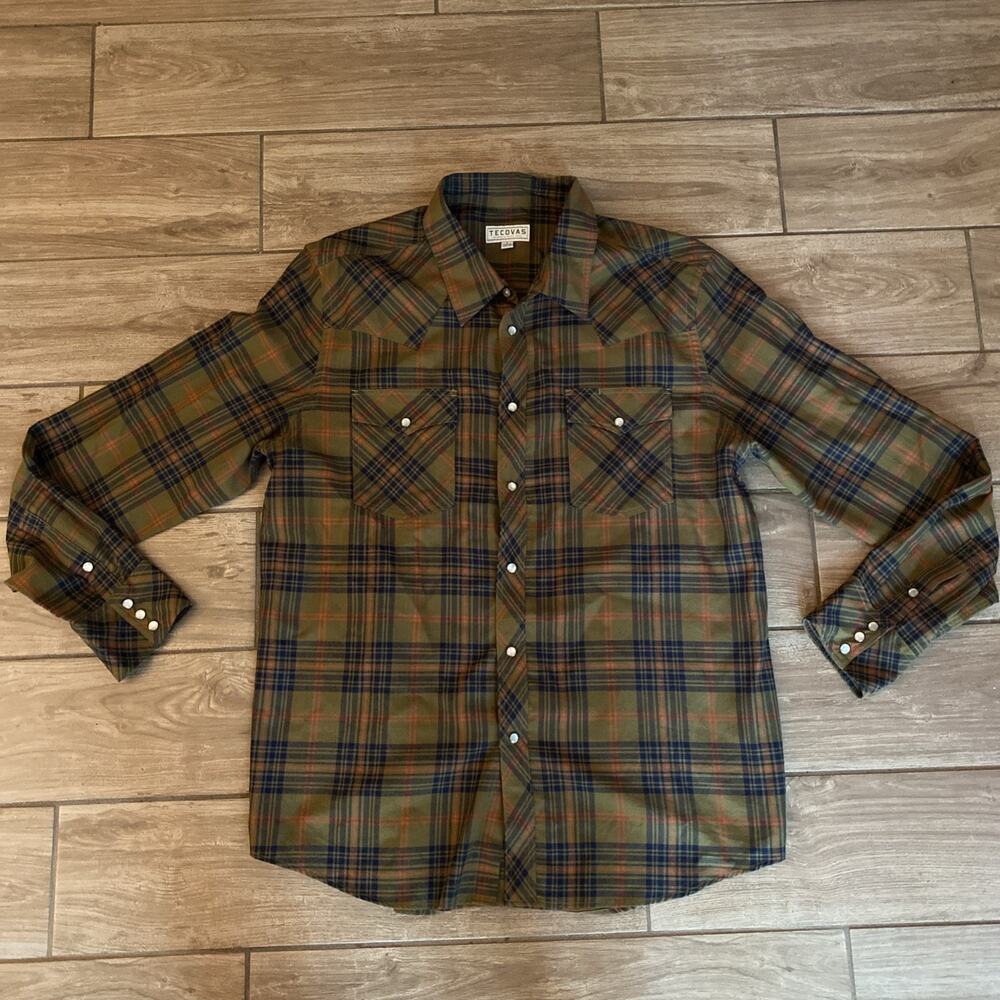 Tecovas Men's Western Pearl Snap Long Sleeve Size Large